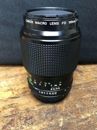 Vintage Canon Macro Lens Fd 100mm 1:4
