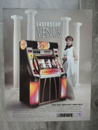 Laserstar Venus Rowe Jukebox Machine Flyer Brochure
