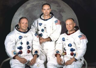 Nasa - Apollo 11 Crew - Astronauts Armstrong - Collins - Aldrin - 1st Lunar Landing - Photo
