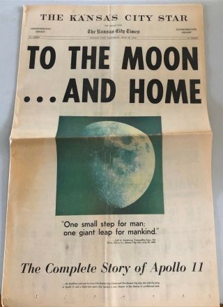 Apollo 11 Moon Landing,  Kc Star July 26,  1969 16 - Page Commemorative Edition