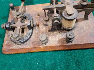 Vintage Bunnell Telegraph Key and Sounder on Board (K.  O.  B. ) Set 3