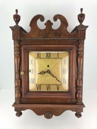 Vintage Nutone Telechron Motored Wall Clock Classic Wood With Chime Doorbell