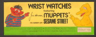 Bradley Time Counter Display Head Card Art Sesame Street Muppets 1978