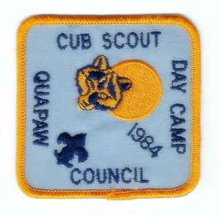 Boy Scouts Patch 1984 Quapaw Council Cub Scout Day Camp 3 "