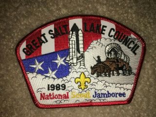 Boy Scout Great Salt Lake Utah R Wagon Council Jsp 1989 National Jamboree Patch
