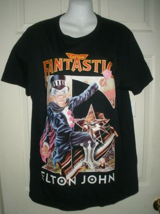 211 Mens Shirt Tee L Captain Fantastic Elton John Pinball Wizard Nwt