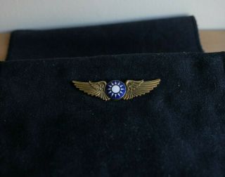 Vtg Chinese Aviation Medal China Republic Pilot Wings Pin/ Badge