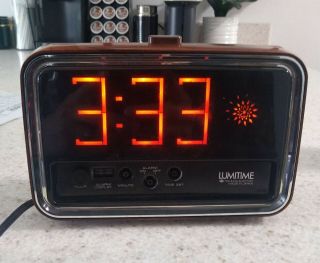 Vintage Lumitime Tamura Alarm Clock Lt - 11 Psychedelic Starburst