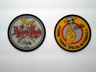 The Addams Family Pinball Drink Coaster Set Of (2) Nos Great Gift Bally