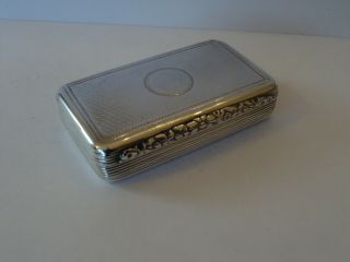 Antique George Iv,  English Sterling Silver Snuff Box,  Georgian London C1827