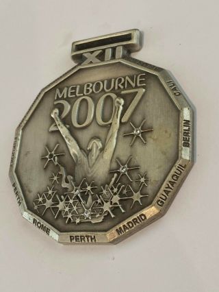 Vintage Large 2007 Fina World Swimming Championships Silver Medal