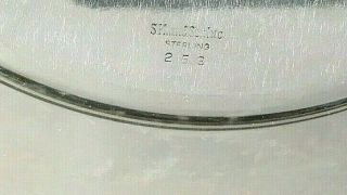 Vintage Large S Kirk & Son 258 Sterling Silver Plate Charger 10 7/8  466g 4