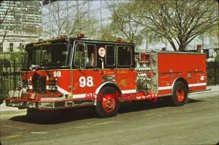 Fire Apparatus Slide,  Engine 98,  Chicago / Il,  1992 Spartan / Luverne