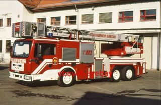 Fire Apparatus Slide,  Ladder,  Darmstadt / Germany,  2004 Man / Metz