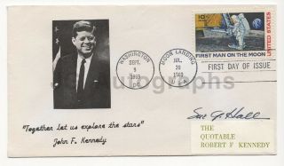 Sue G.  Hall - Author Of “the Quotable Robert F.  Kennedy” - Signed Rfk Fdc