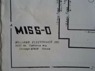 Miss O Pinball Machine By Williams Schematic From 1969