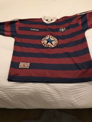 Nufc Newcastle United Vintage Adidas 1995 - 1996 Away Shirt Xl 11 Back