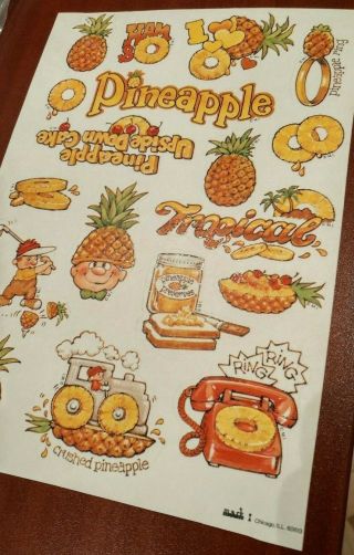 Mark 1 Sniff Stickers Pineapple Scent Sheet 80s Vintage Trend Matte