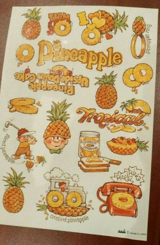 Mark 1 Sniff Stickers Pineapple Scent Sheet 80s Vintage Trend Matte 2