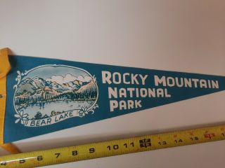 20 " Vintage Rocky Mountain National Park Bear Lake Pennant