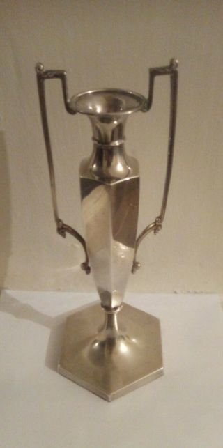 Antique Edwardian Art Noveau Solid Silver Vase Sheffield 1911.