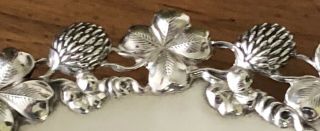 Antique C1890 Theodore B Starr Sterling Silver Clover Shamrock Dish Bowl Coaster