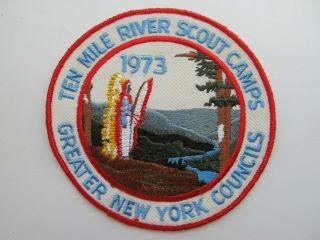 Boy Scout 1973 " Ten Mile River Scout Camp " Greater York Councils Back Patch