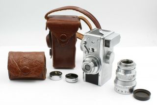 Vintage Steky Model Ii Subminiature 16mm Spy Camera W/ Case & Extra Lens 8770