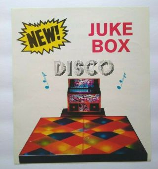 Rock Ola Model 470 Disco Jukebox Flyer 1977 Phonograph Music Artwork