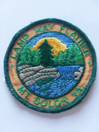 Vintage Girl Scout Camp Patch - Camp May Flather - Mt.  Solon,  Virginia