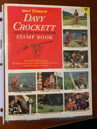 1955 Walt Disney’s Davy Crocket King Of The Wild Frontier Stamp Book