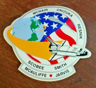 Space Shuttle Mcnair Onizuka Resnik Scobee Smith Mcauliffe Jarvis Sticker