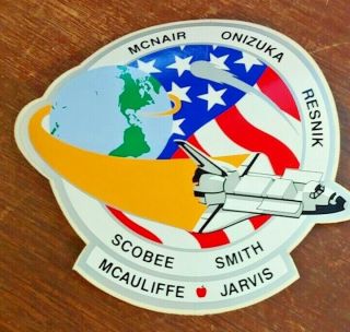 Space Shuttle Mcnair Onizuka Resnik Scobee Smith Mcauliffe Jarvis Sticker 3