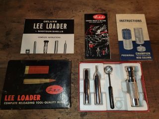 Lee Loader 12 Ga.  2 3/4 " Die Set Reloading Vintage Instructions