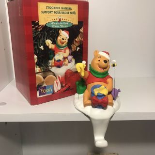 Hallmark Winnie The Pooh Disney Christmas Stocking Hanger Holder - Set Of 2 2