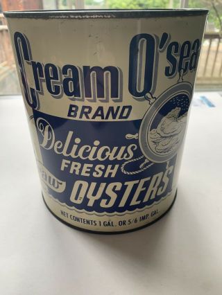 Vintage 1 Gallon Cream O’sea Brand Oysters