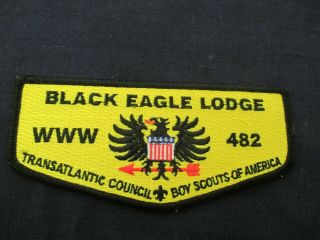 Oa Lodge 482 Pocket Flap Black Eagle Lodge Plastic Back