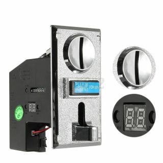 Electronic Roll Down Coin Acceptor Mech Arcade Game Multi - Cade Ticket