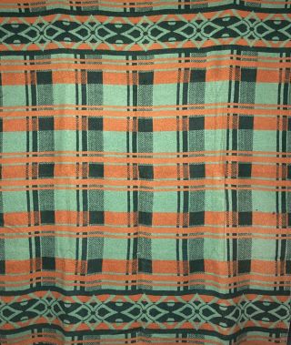 Vintage 1950s Cotton Camp Blanket Beacon Style Trade Cloth Edmond Mills USA Made 2