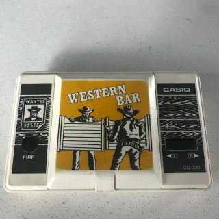 Casio Vintage Handheld Western Bar Game Cg - 300