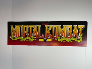 1992 Mortal Kombat Marquee Coin Op Video Arcade