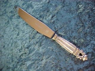 Georg Jensen Acorn Sterling Short Handle Dinner Knife 9 Inch W/3 3/4 Inch Handle
