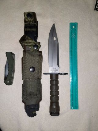 Vintage Buck Usa 188 Military M9 Bayonet Phrobis Iii Combat Survival Knife Rare