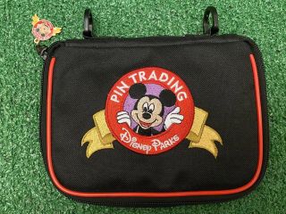 Disney Parks Vintage Mickey Mouse Pin Trading Around The World Pouch Album