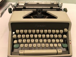 Vintage Olympia Portable Typewriter W Case.  Mfg.  Germany.  Great