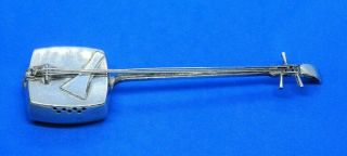 Vintage Sterling Silver 950 Guitar Pill Box