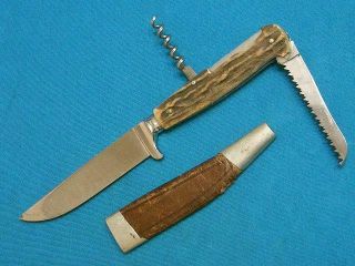 Vintage Othello Germany Waidmesser Stag Folding Hunter Survival Knife Puma 35.