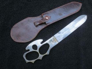 Vintage British Knife Commando Style Dagger And Sheath