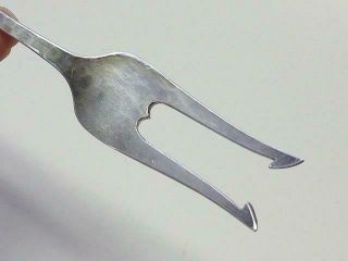 Art Deco John Petterson Chicago Hand Wrought Sterling Silver Olive Pickle Fork 3