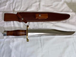 Randall Raymond Thorp Bowie Knife With Leather Sheath 12 - 13